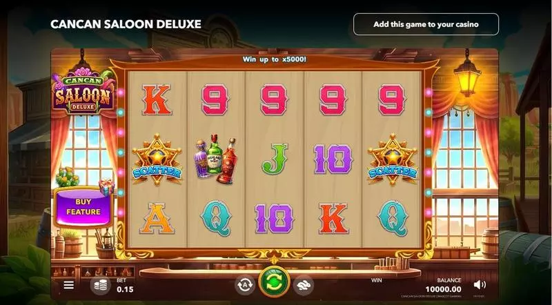 Cancan Saloon Deluxe Mascot Gaming Slots - Main Screen Reels