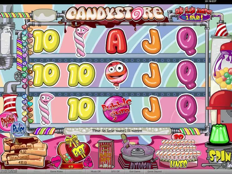 Candy Store bwin.party Slots - Main Screen Reels