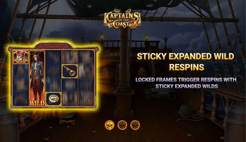 Captains of the Coast 2 Wizard Games Slots - Introduction Screen