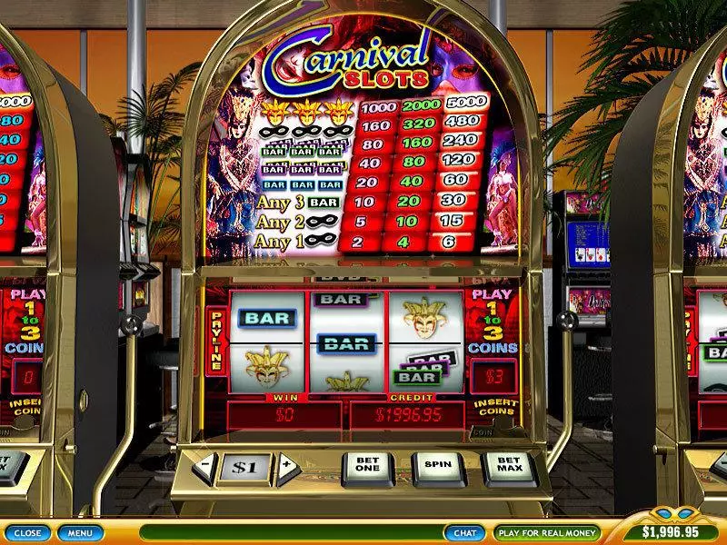 Carnival PlayTech Slots - Main Screen Reels