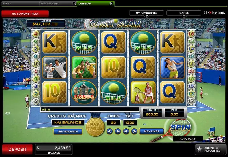 Cash Slam 888 Slots - Main Screen Reels