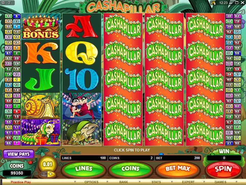 Cashapillar Microgaming Slots - Bonus 1