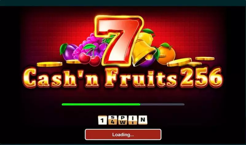 Cash'n Fruits 256 1Spin4Win Slots - Introduction Screen