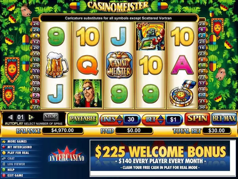 CasinoMeister CryptoLogic Slots - Main Screen Reels