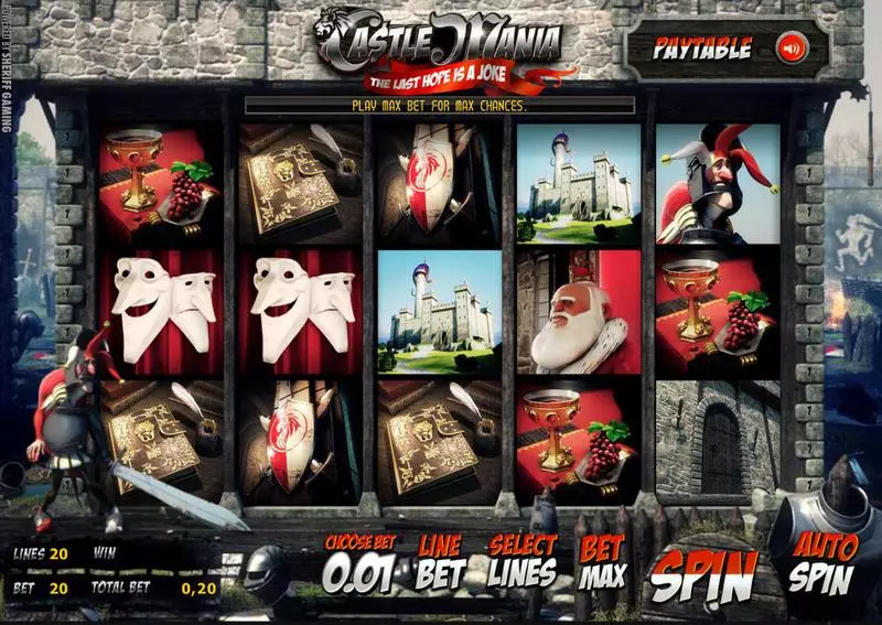 Castle Mania Sheriff Gaming Slots - Main Screen Reels