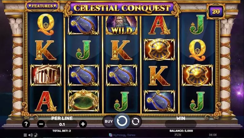 Celestial Conquest Spinomenal Slots - Main Screen Reels