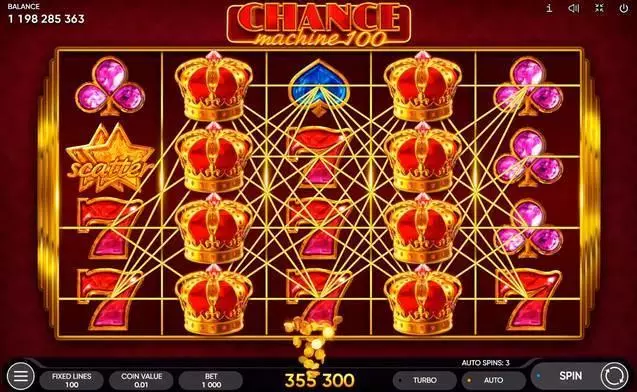 Chance Machine 100 Endorphina Slots - Main Screen Reels