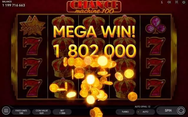 Chance Machine 100 Endorphina Slots - Winning Screenshot