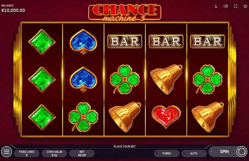 Chance Machine 5 Endorphina Slots - Main Screen Reels