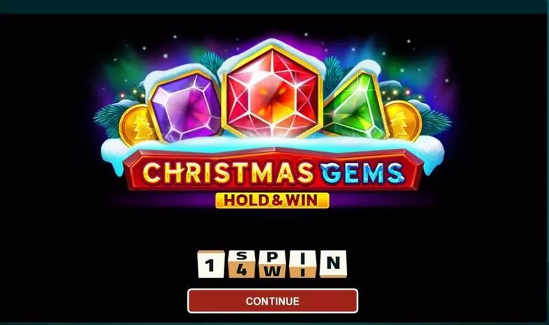 Christmas Gems Hold And Win 1Spin4Win Slots - Introduction Screen