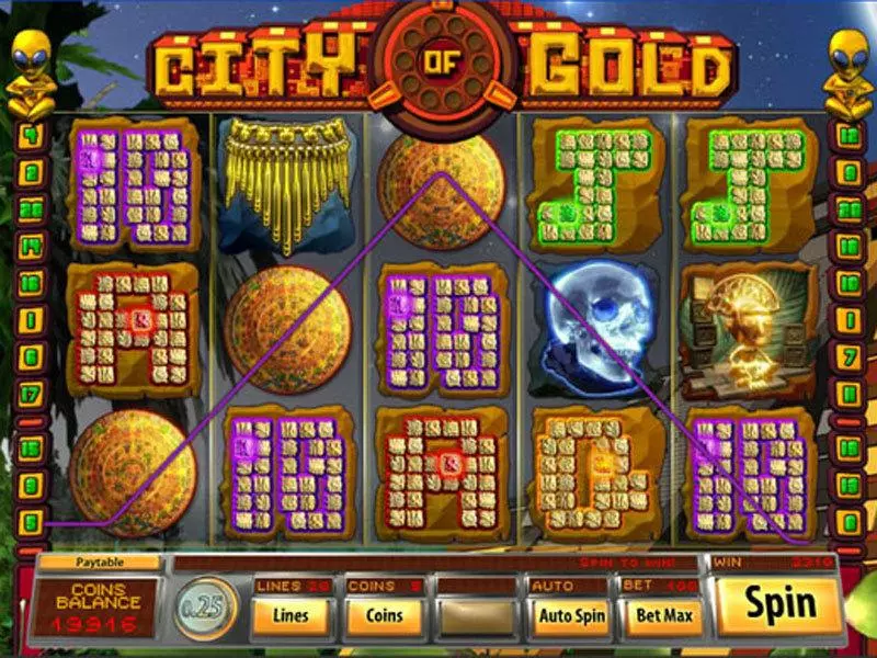 City of Gold Saucify Slots - Main Screen Reels