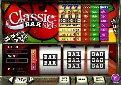 Classic Bar PlayTech Slots - Main Screen Reels