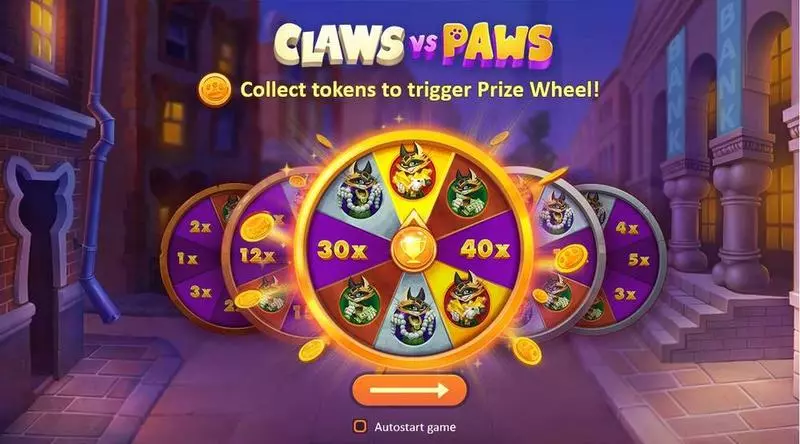 Claws vs Paws Playson Slots - Wheel of prizes