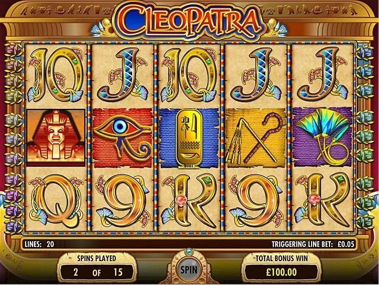 Cleopatra IGT Slots - Introduction Screen