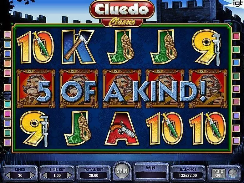 Cluedo IGT Slots - Introduction Screen