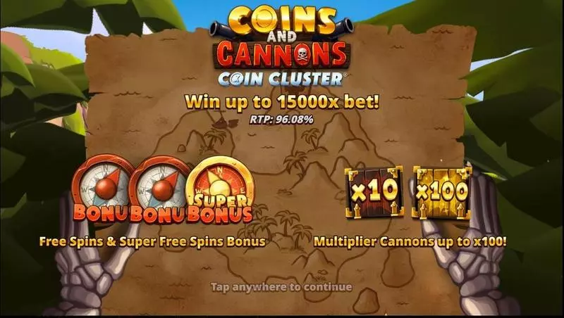 Coins and Cannons Slotmill Slots - Introduction Screen