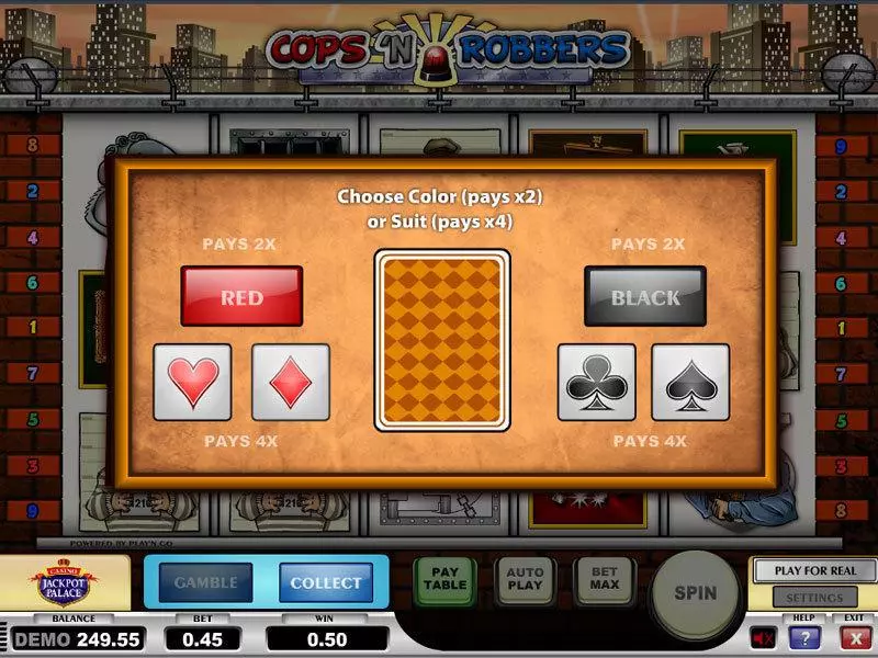 Cops n Robbers Play'n GO Slots - Gamble Screen