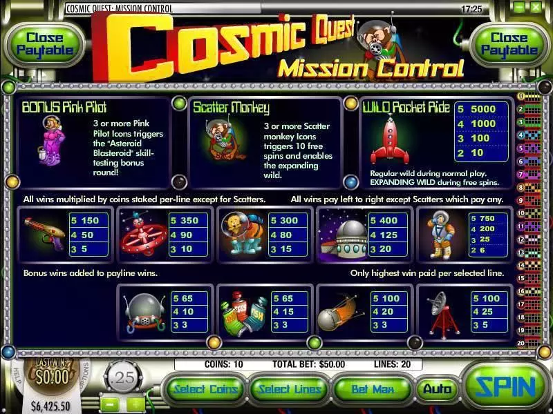 Cosmic Quest Episode One Rival Slots - Info and Rules
