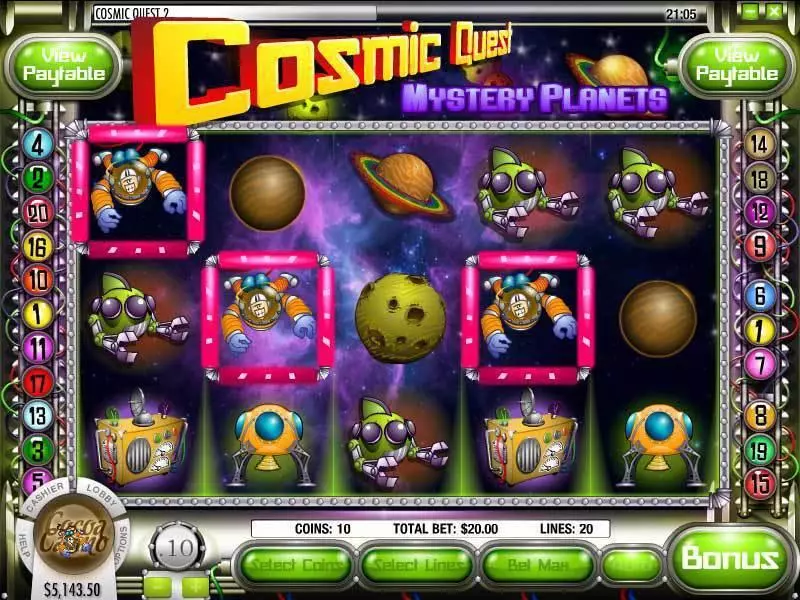 Cosmic Quest Episode Two Rival Slots - Main Screen Reels