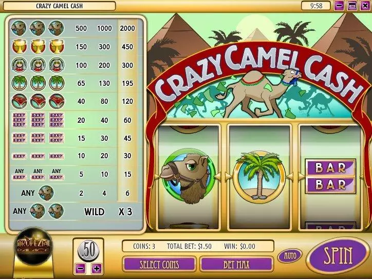 Crazy Camel Cash Rival Slots - Main Screen Reels