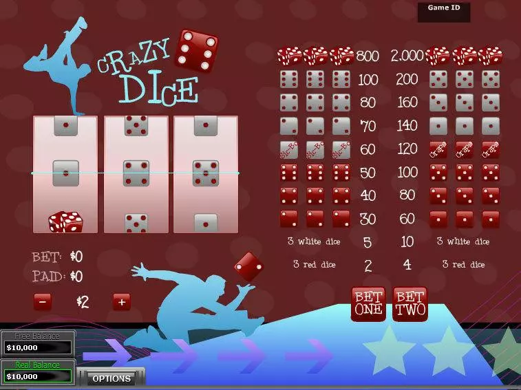 Crazy Dice DGS Slots - Main Screen Reels