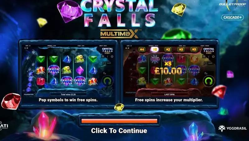 Crystal Falls Multimax Bulletproof Games Slots - Info and Rules
