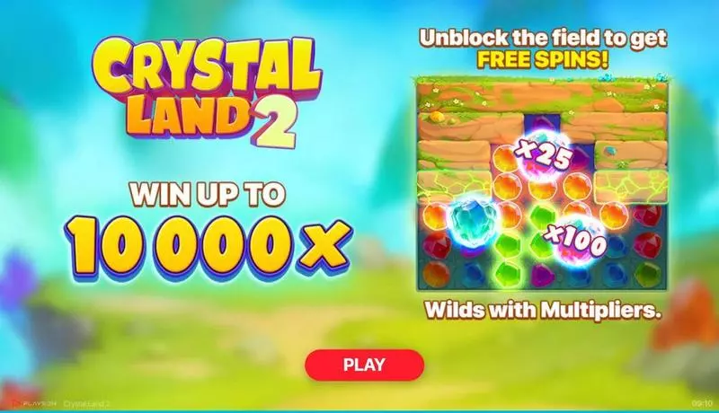 Crystal Land 2 Playson Slots - Introduction Screen