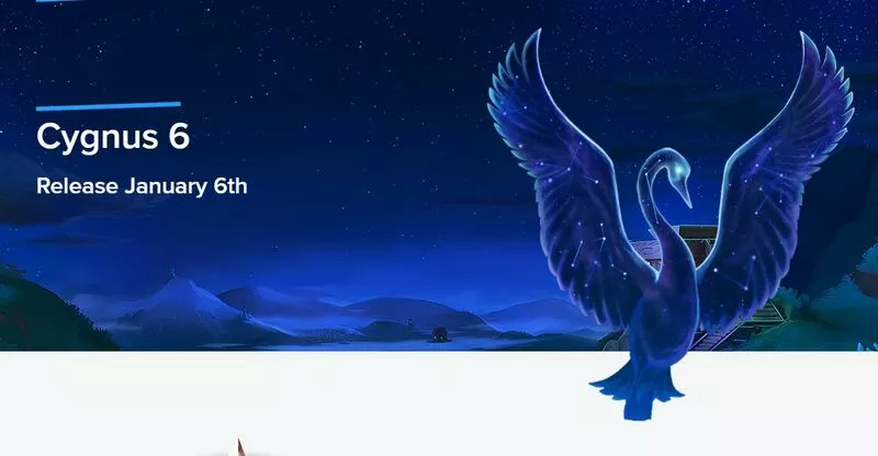 Cygnus 6 Elk Studios Slots - Introduction Screen