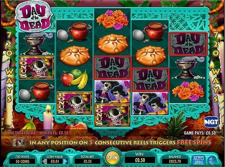 Day of the Dead IGT Slots - Introduction Screen