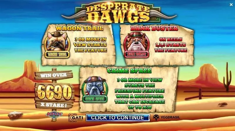 Desperate Dawgs Yggdrasil Slots - Info and Rules