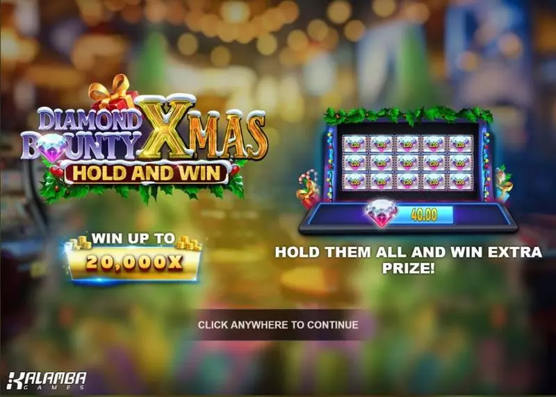 Diamond Bounty Xmas Hold and Win! Kalamba Games Slots - Introduction Screen