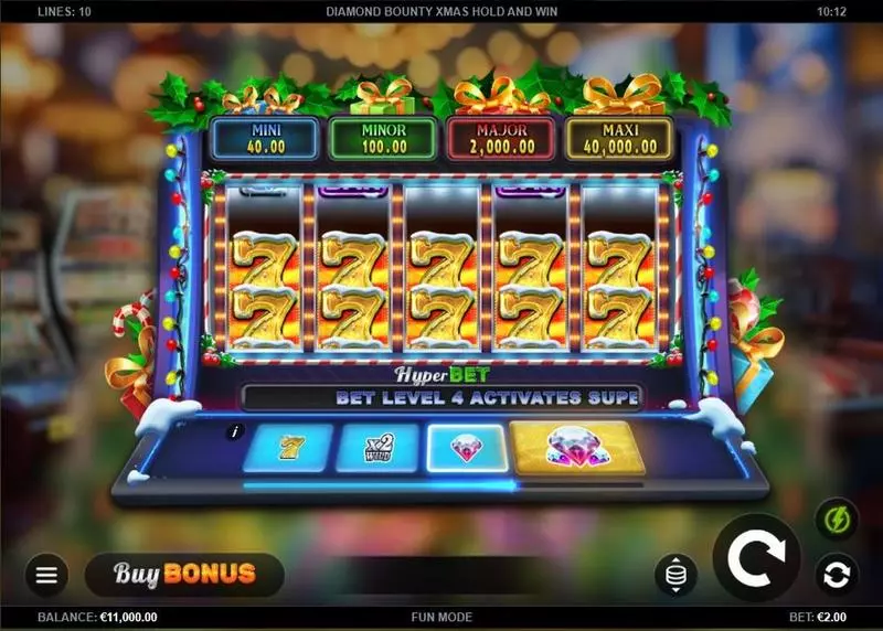 Diamond Bounty Xmas Hold and Win! Kalamba Games Slots - Main Screen Reels