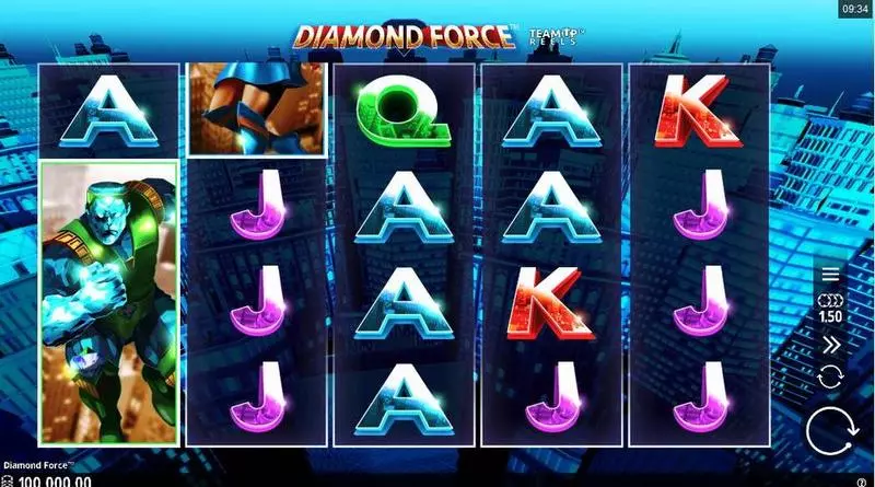 Diamond Force Microgaming Slots - Main Screen Reels
