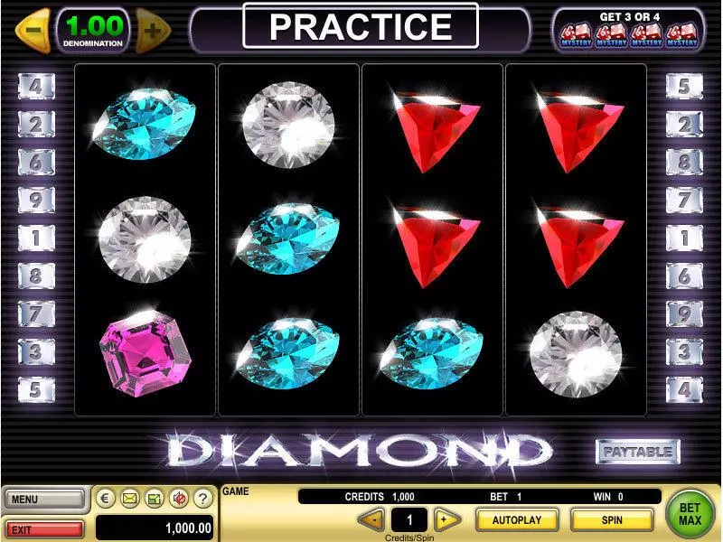 Diamond GTECH Slots - Main Screen Reels