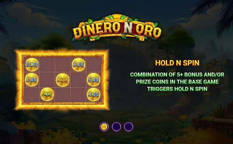 Dinero N Oro Wizard Games Slots - Introduction Screen