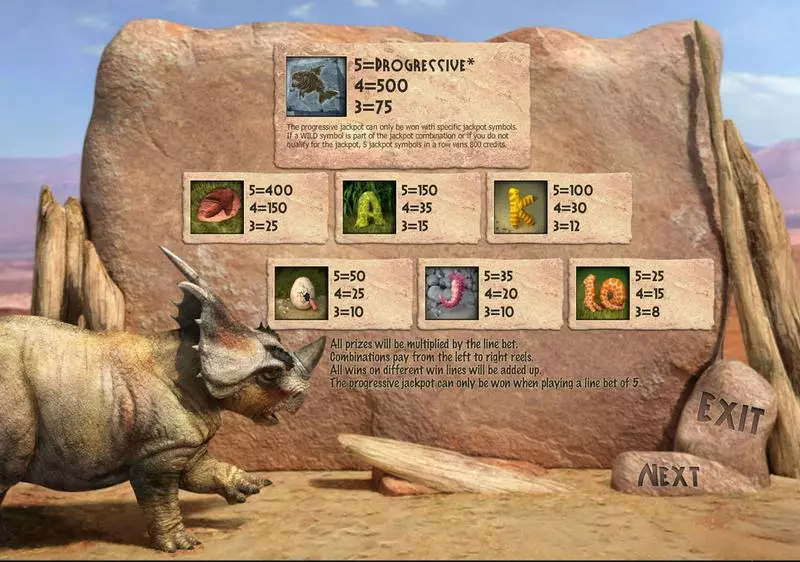 Dino's Rhino Sheriff Gaming Slots - Info and Rules