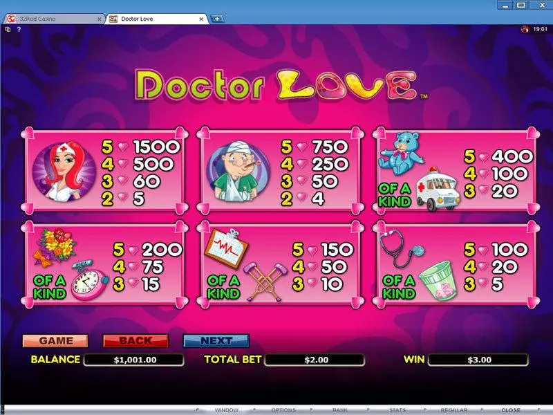 Doctor Love Microgaming Slots - Info and Rules