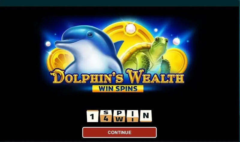 Dolphin’s Wealth Win Spins 1Spin4Win Slots - Introduction Screen
