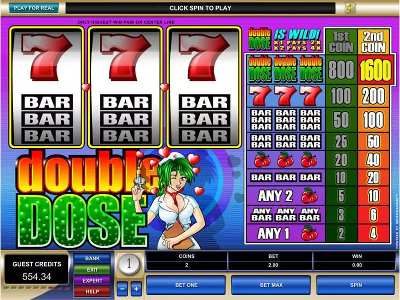 Double Dose Microgaming Slots - Main Screen Reels