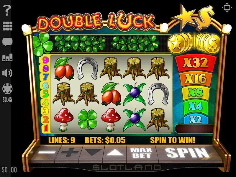 Double Luck Slotland Software Slots - Main Screen Reels