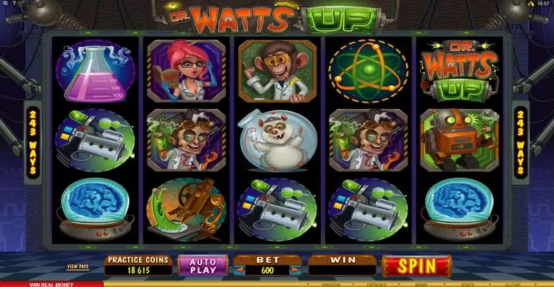 Dr. Watts Up Microgaming Slots - Main Screen Reels