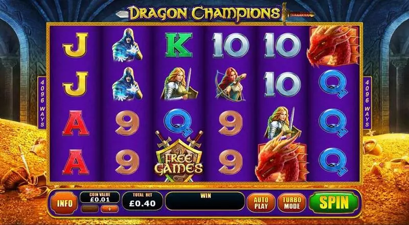 Dragon Champions PlayTech Slots - Main Screen Reels