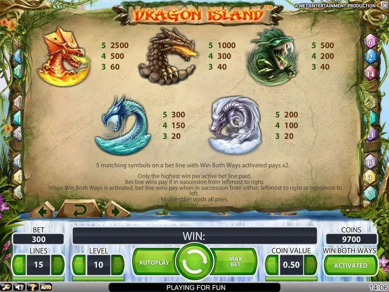 Dragon Island NetEnt Slots - Info and Rules