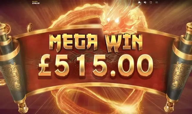 Dragon's Luck Deluxe Red Tiger Gaming Slots - Winning Screenshot
