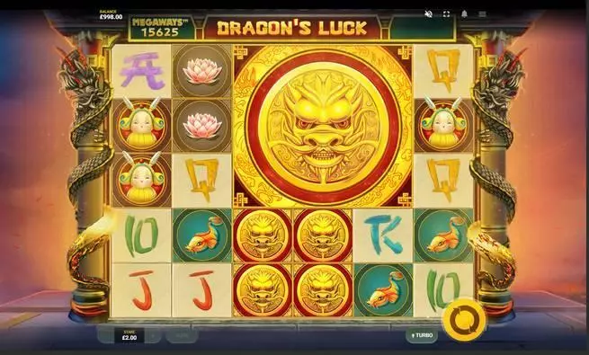 Dragon's Luck MegaWays Red Tiger Gaming Slots - Main Screen Reels