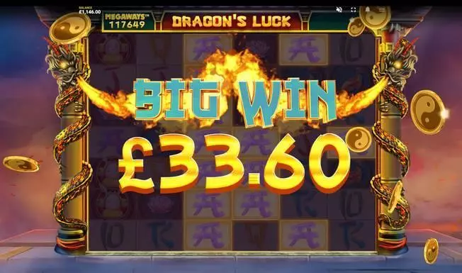 Dragon's Luck MegaWays Red Tiger Gaming Slots - Winning Screenshot