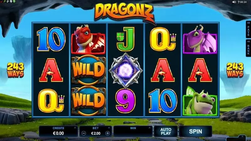 Dragonz Microgaming Slots - Introduction Screen