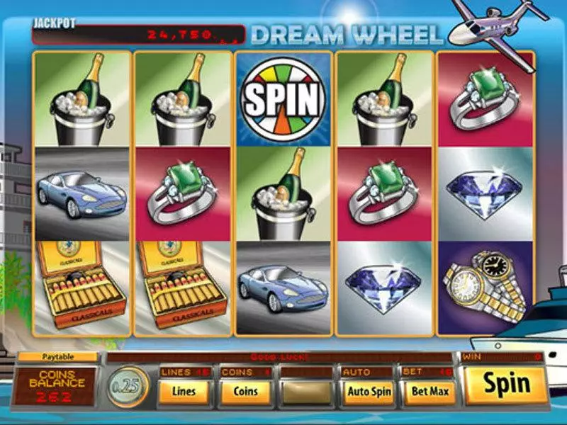Dream Wheel Video Saucify Slots - Main Screen Reels