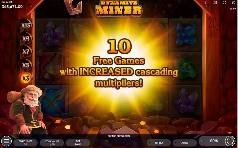 Dynamite Miner Endorphina Slots - Bonus 1