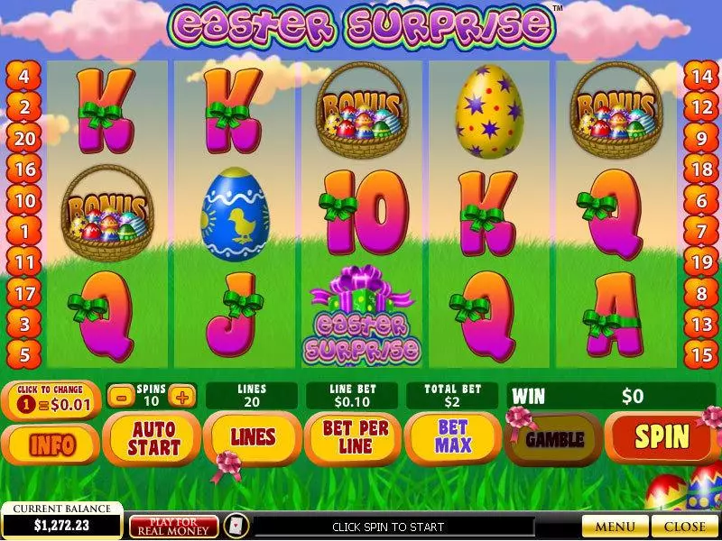 Easter Surprise PlayTech Slots - Main Screen Reels